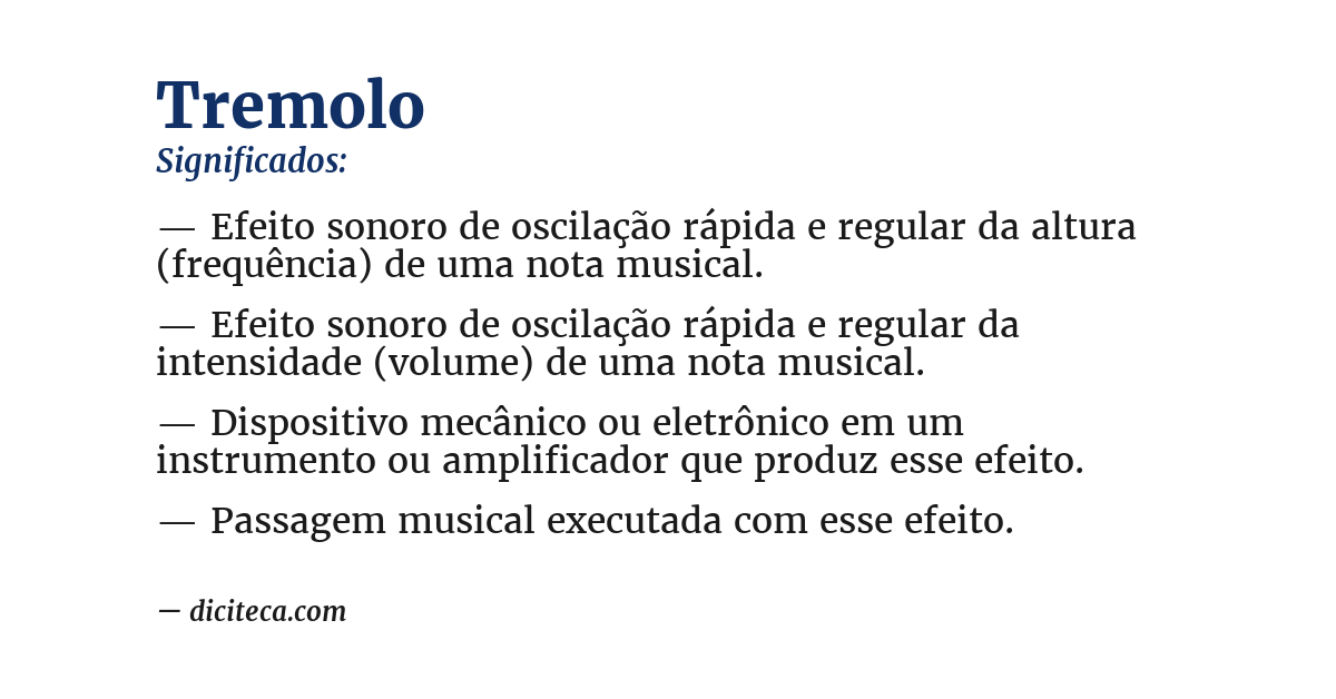 Significado de tremolo