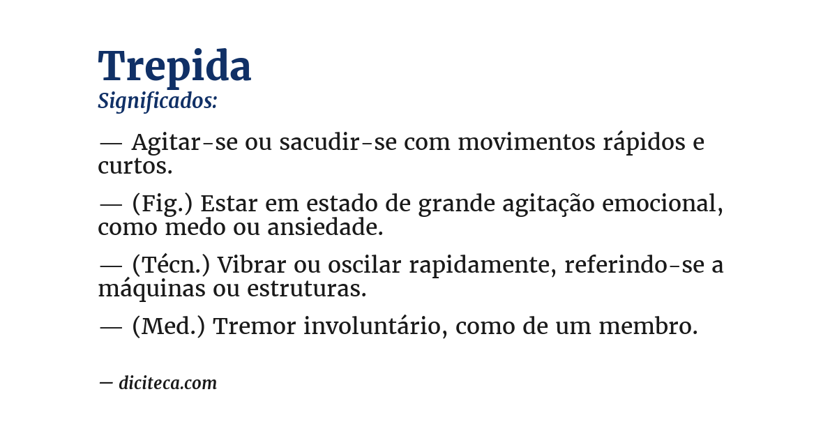 Significado de trepida