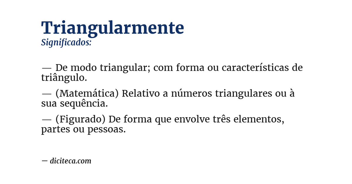 Significado de triangularmente