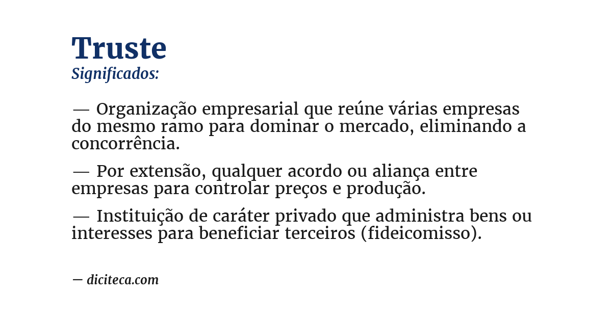 Significado de truste