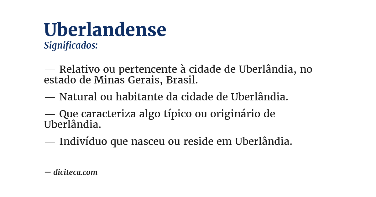 Significado de uberlandense