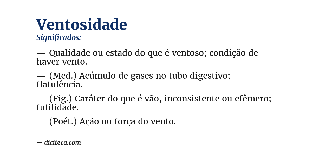 Significado de ventosidade