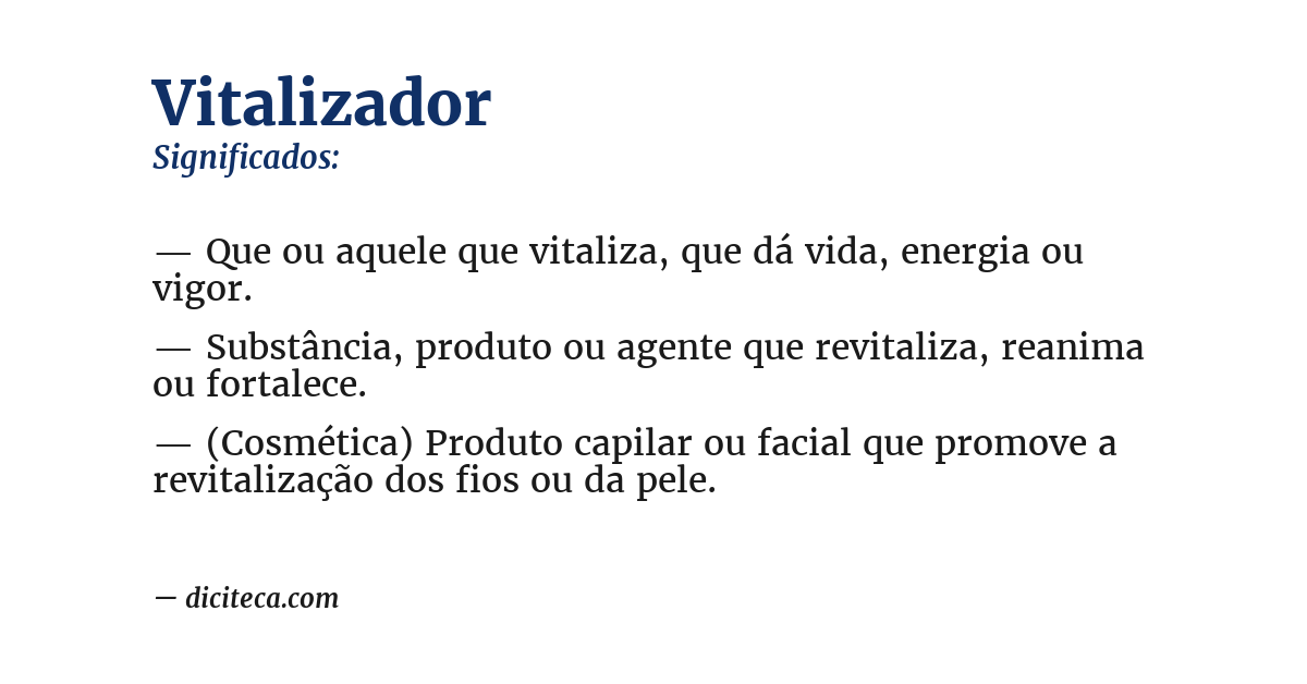 Significado de vitalizador