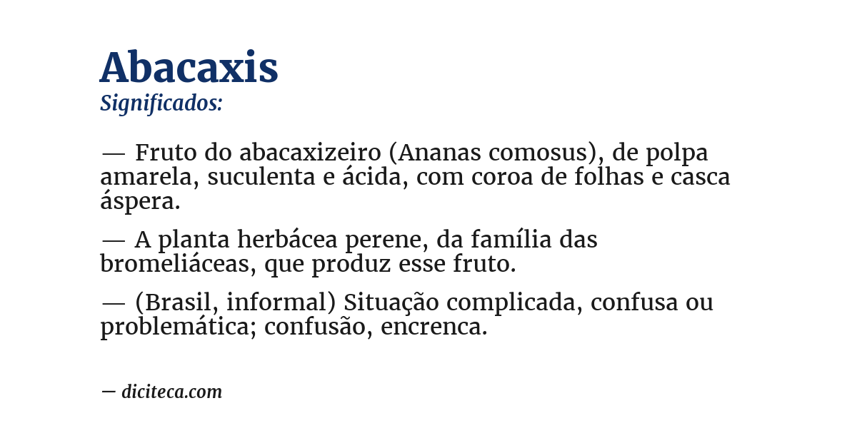 Significado de abacaxis