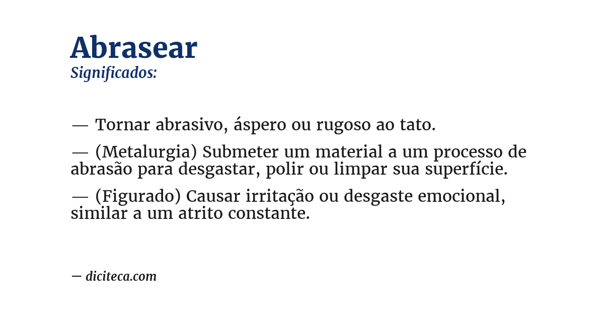 Significado de abrasear