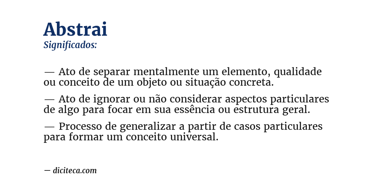 Significado de abstrai