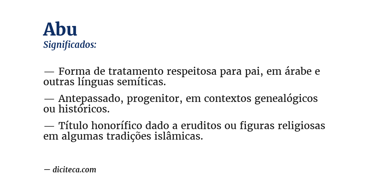 Significado de abu