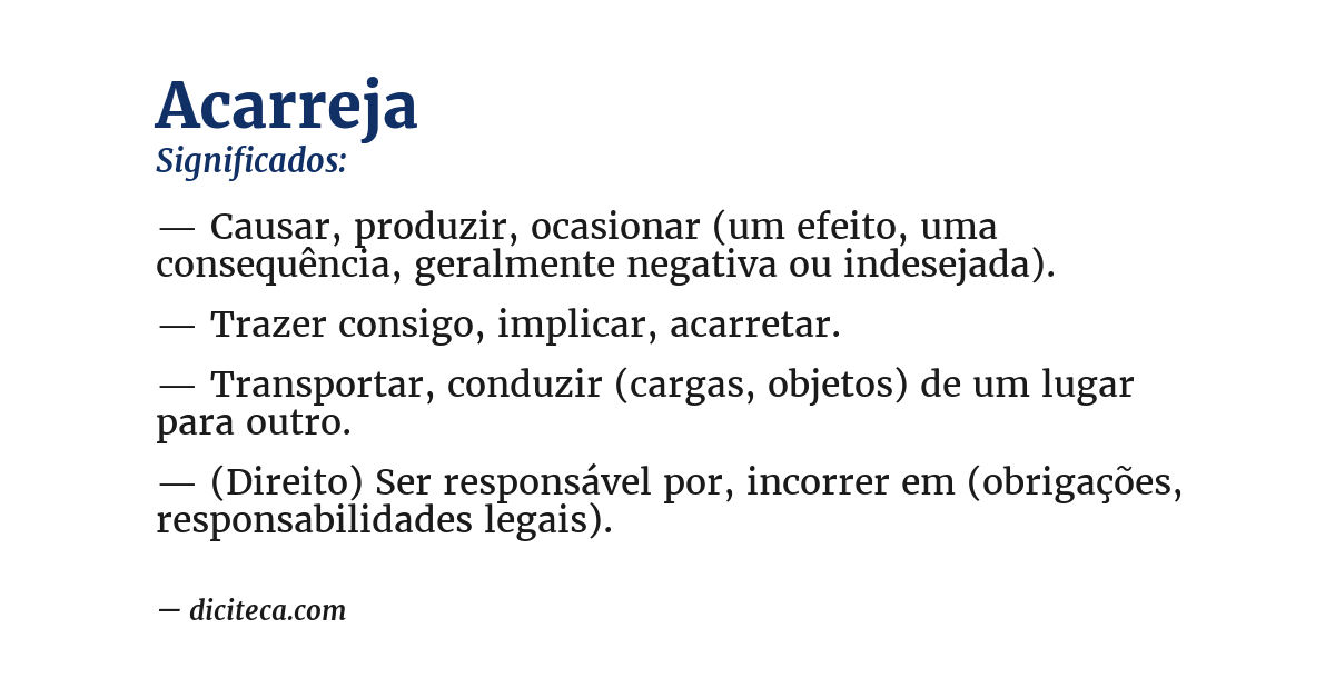 Significado de acarreja