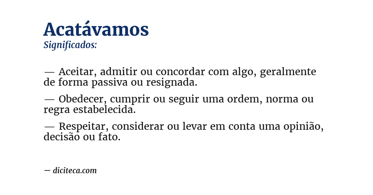 Significado de acatávamos