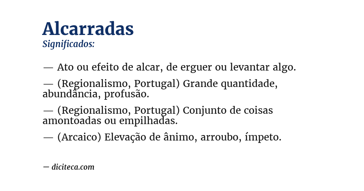 Significado de alcarradas