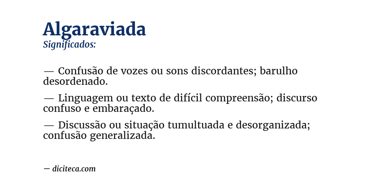 Significado de algaraviada