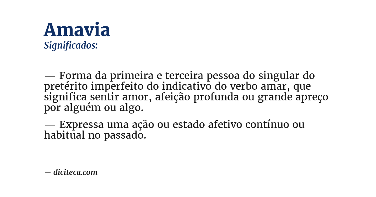 Significado de amavia