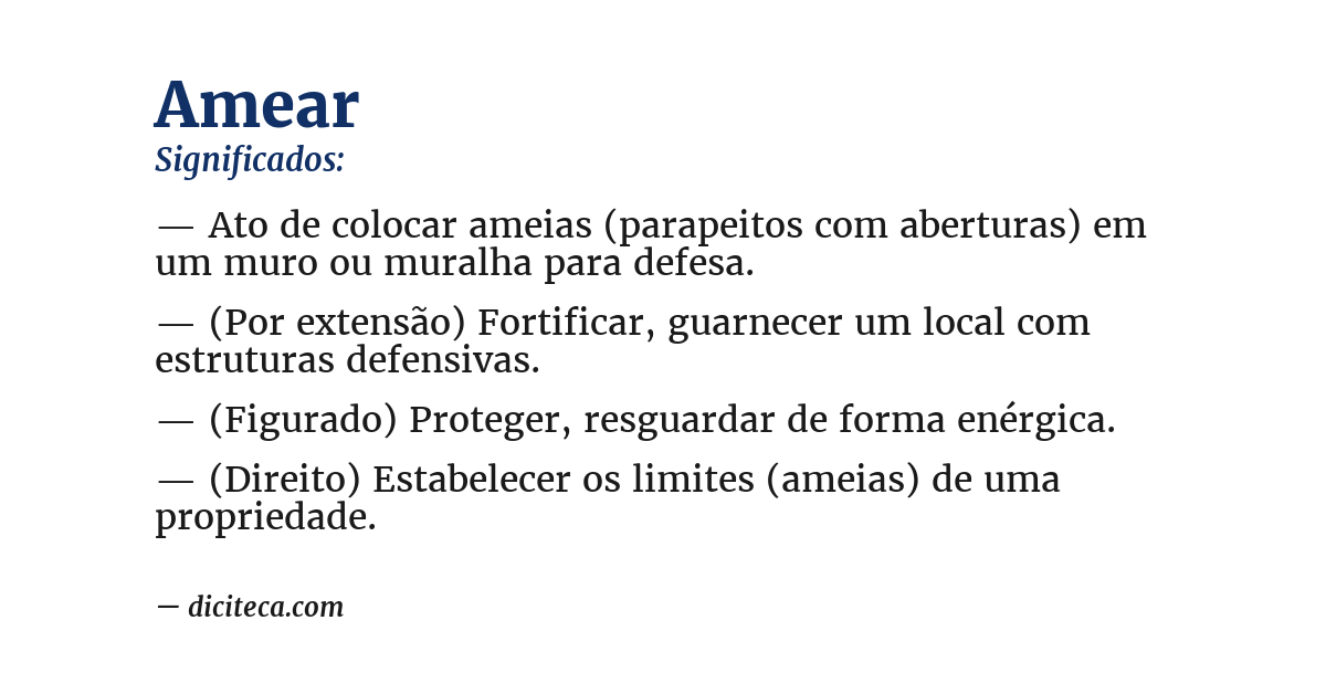 Significado de amear