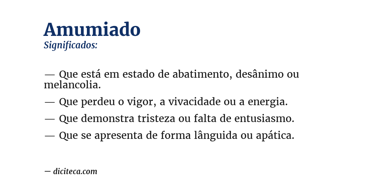 Significado de amumiado