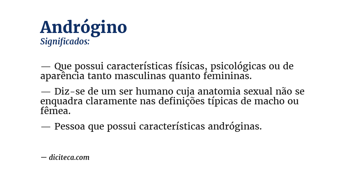 Significado de andrógino