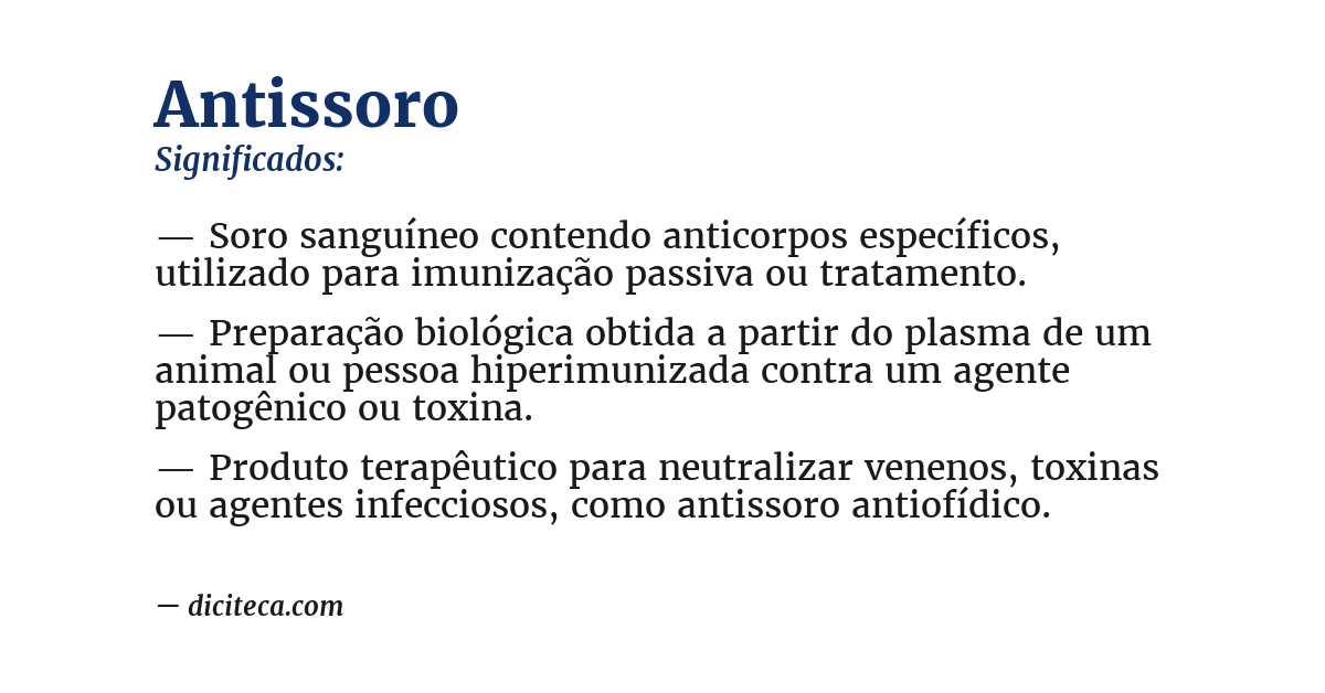 Significado de antissoro