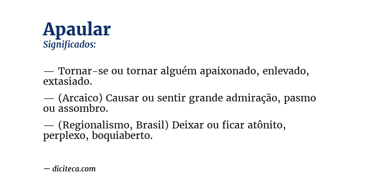 Significado de apaular