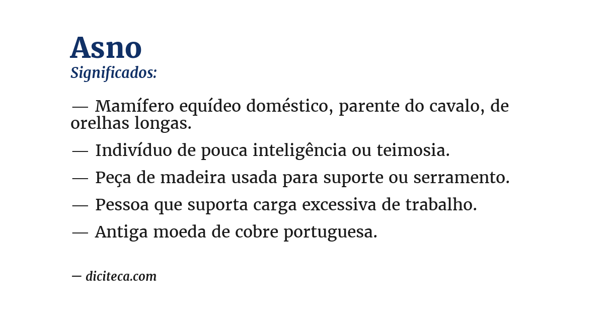 Significado de asno