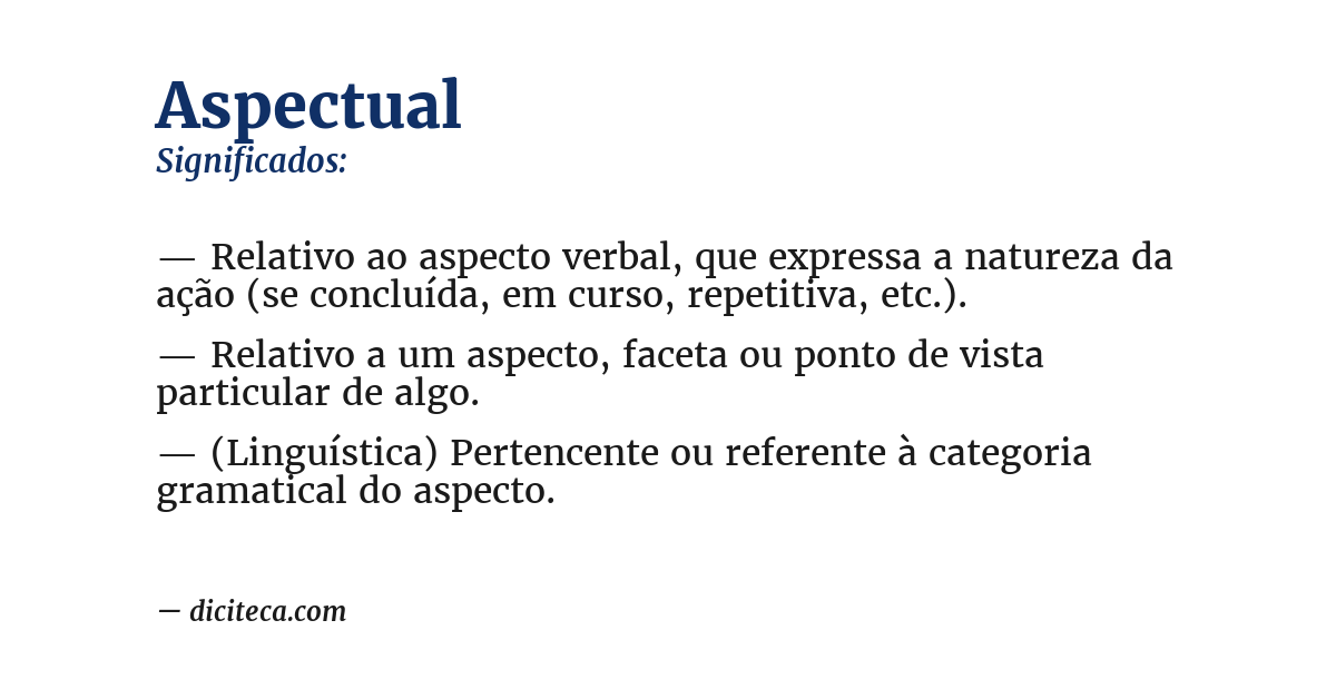 Significado de aspectual