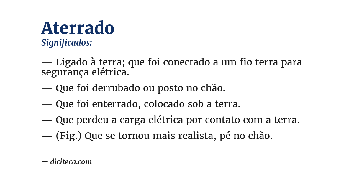 Significado de aterrado