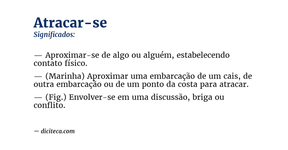 Significado de atracar-se
