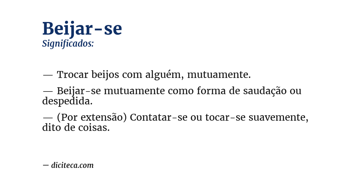 Significado de beijar-se