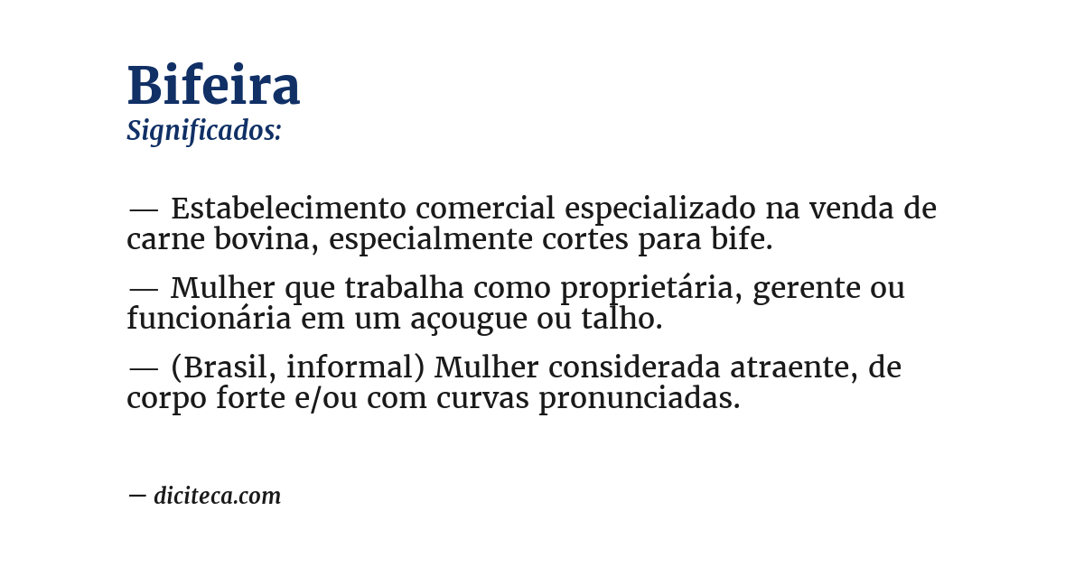 Significado de bifeira