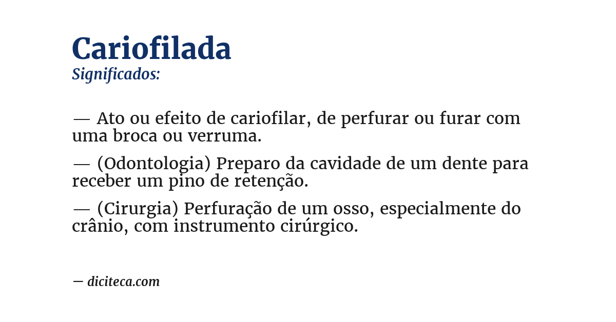 Significado de cariofilada