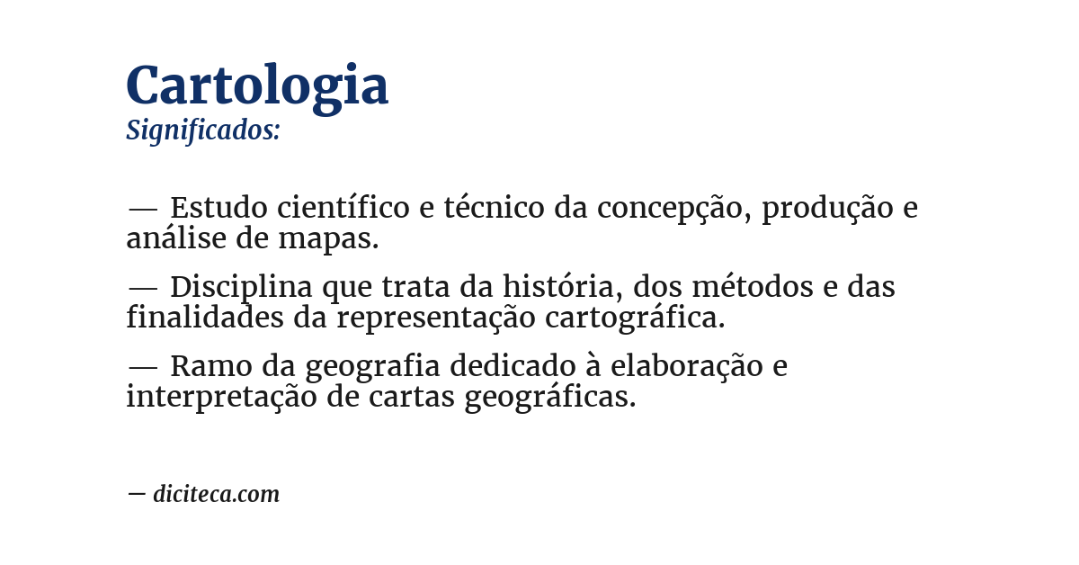 Significado de cartologia