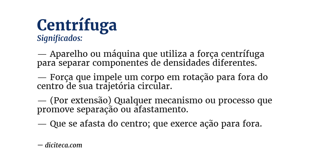 Significado de centrífuga