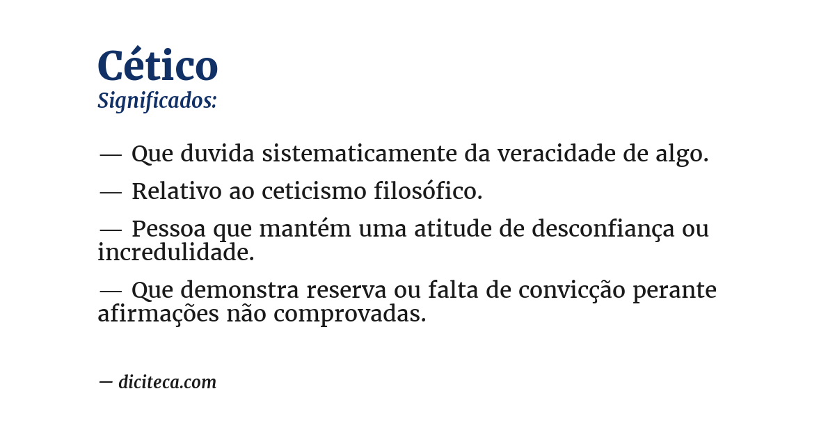 Significado de cético