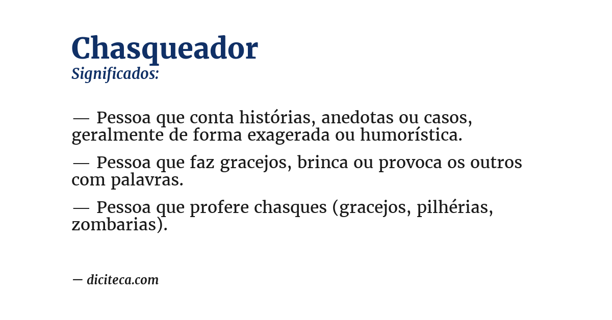 Significado de chasqueador