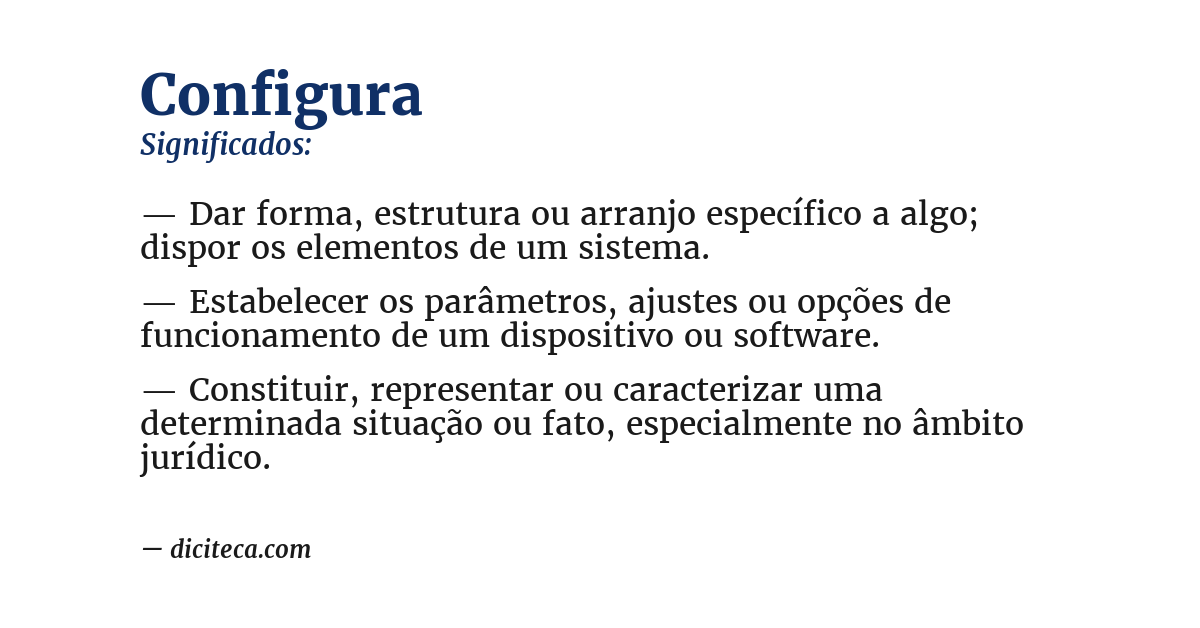 Significado de configura