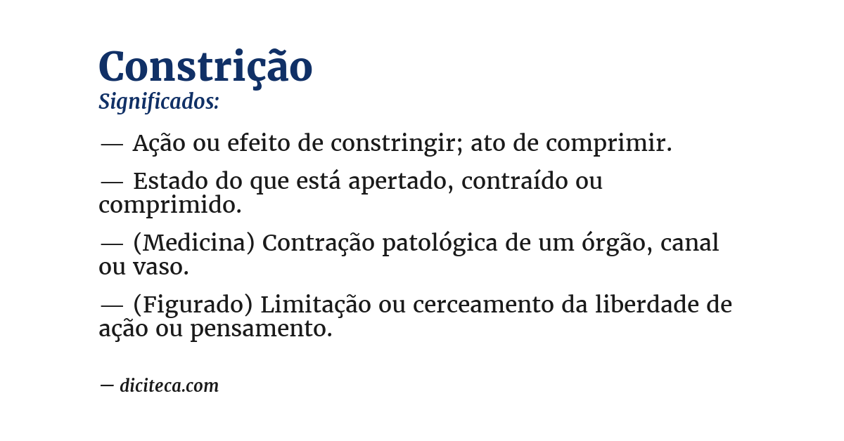 Significado de constrição