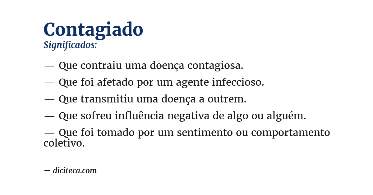Significado de contagiado