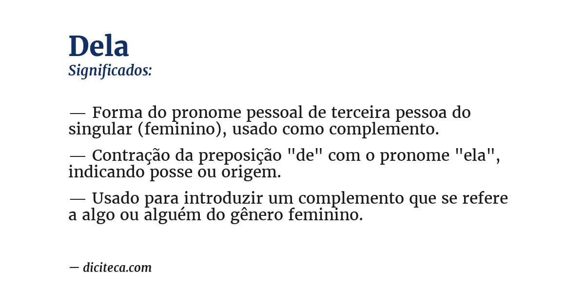 Significado de dela