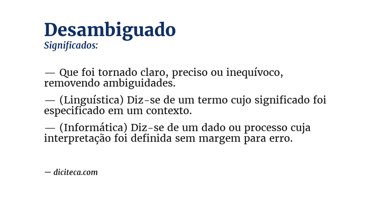 Significado de desambiguado