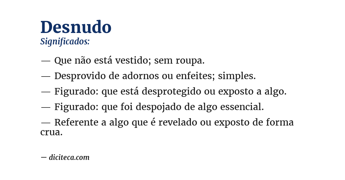 Significado de desnudo