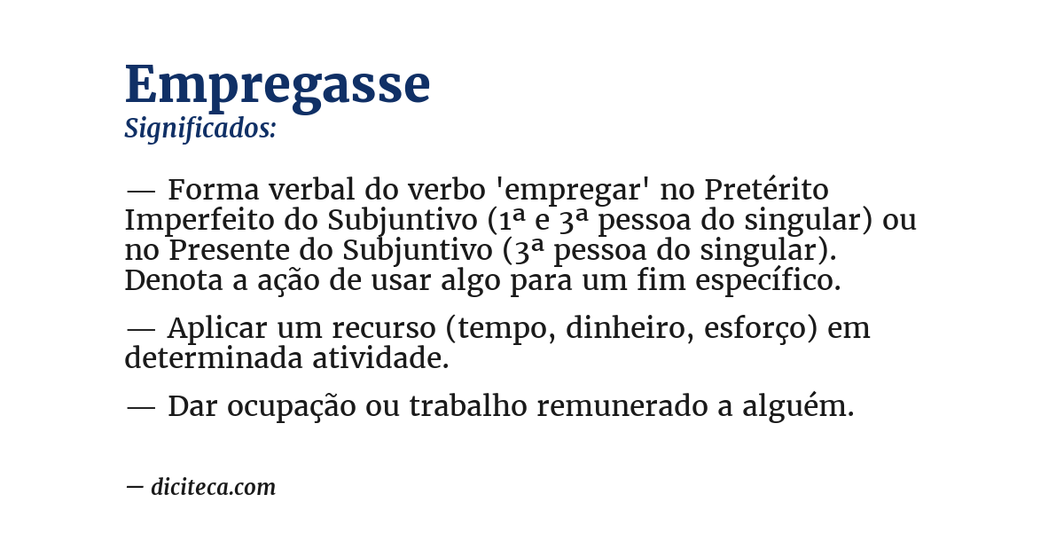 Significado de empregasse