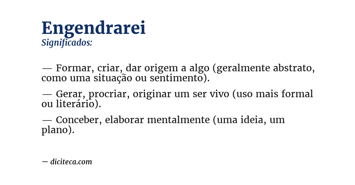 Significado de engendrarei