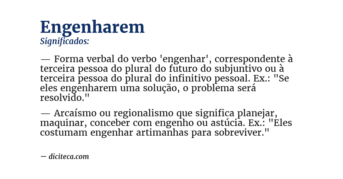 Significado de engenharem