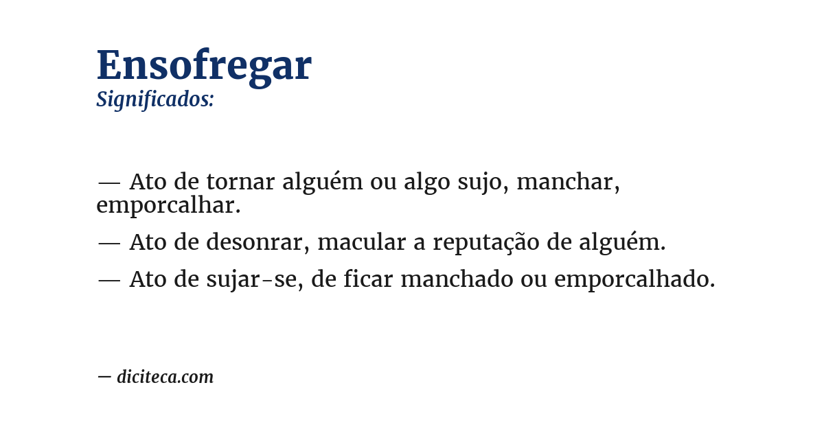 Significado de ensofregar