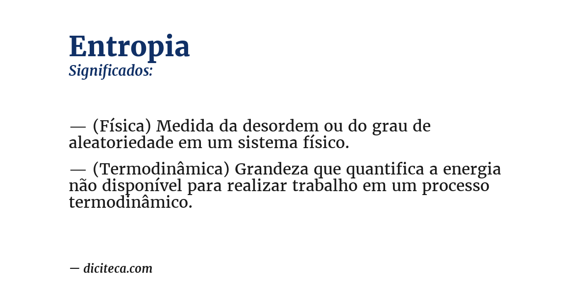 Significado de entropia