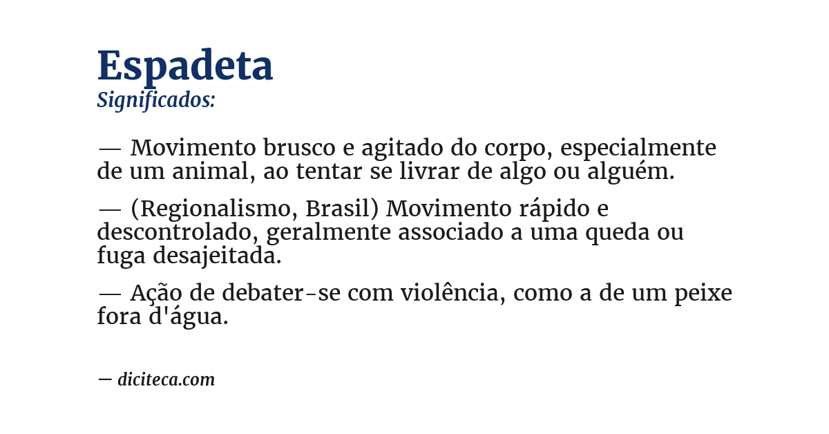 Significado de espadeta