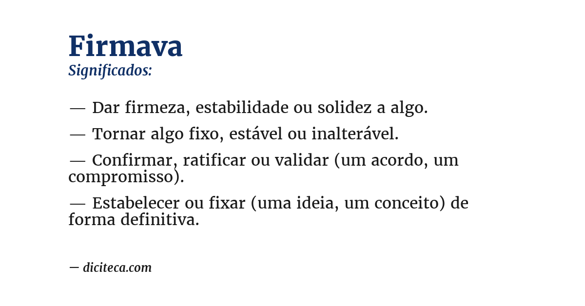 Significado de firmava