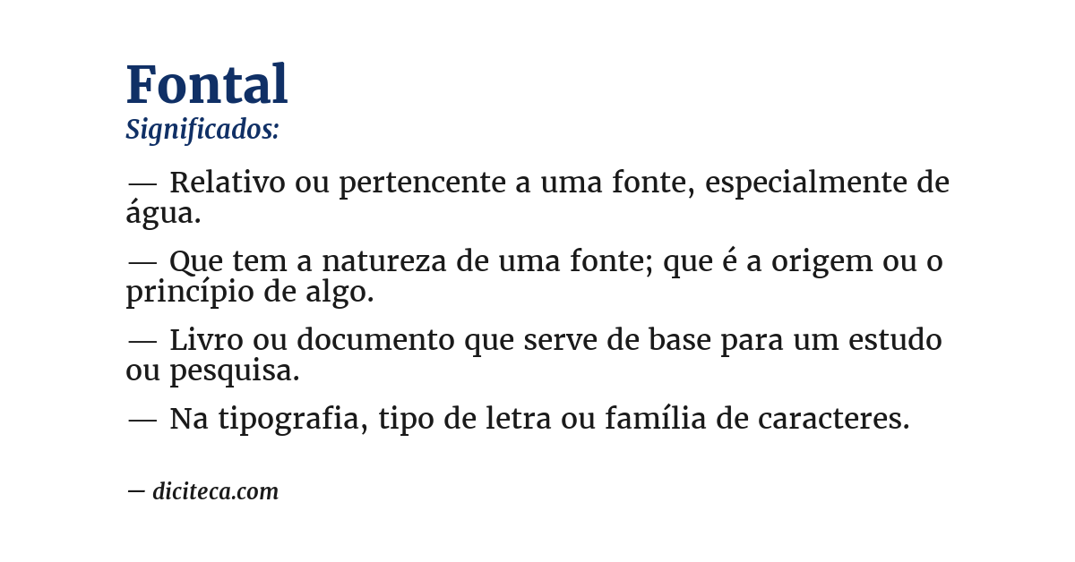 Significado de fontal