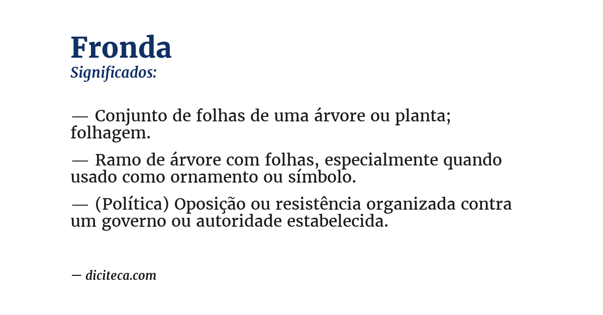 Significado de fronda