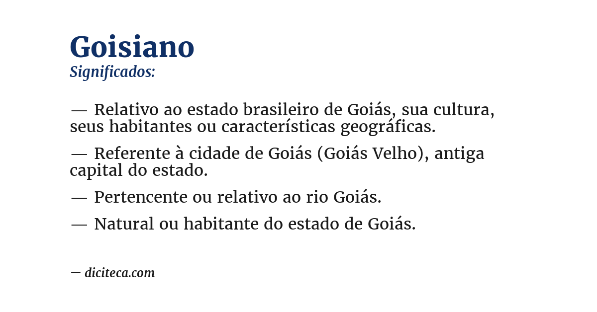 Significado de goisiano