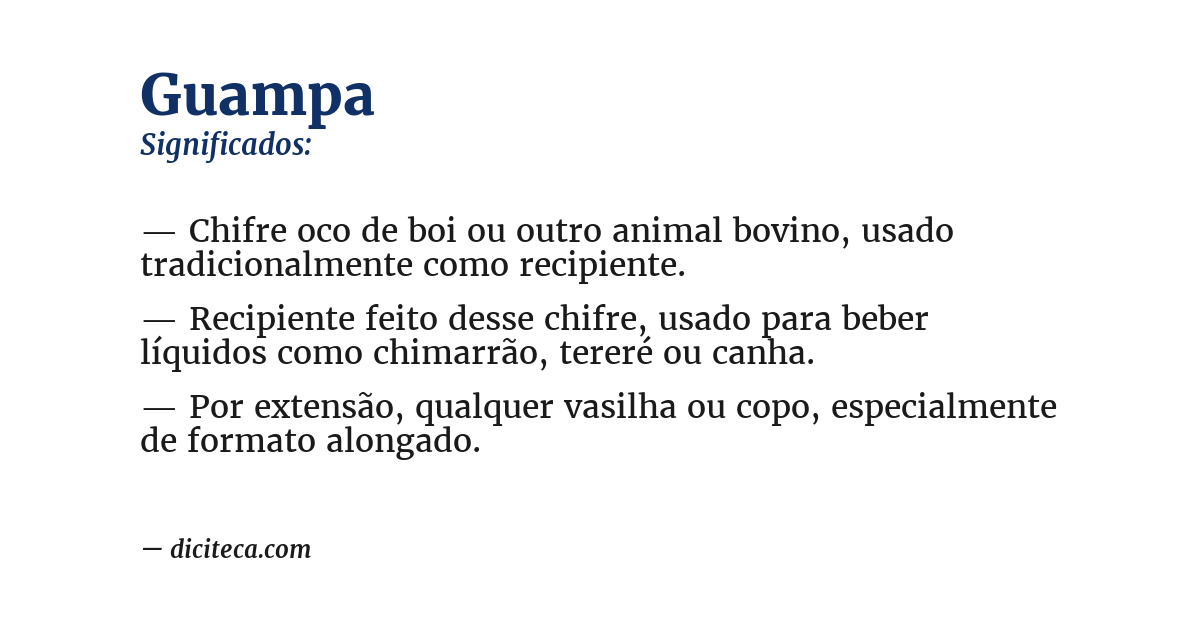 Significado de guampa
