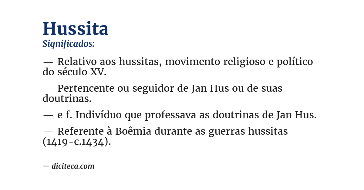 Significado de hussita